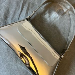 ZARA SILVER SHOULDER BAG